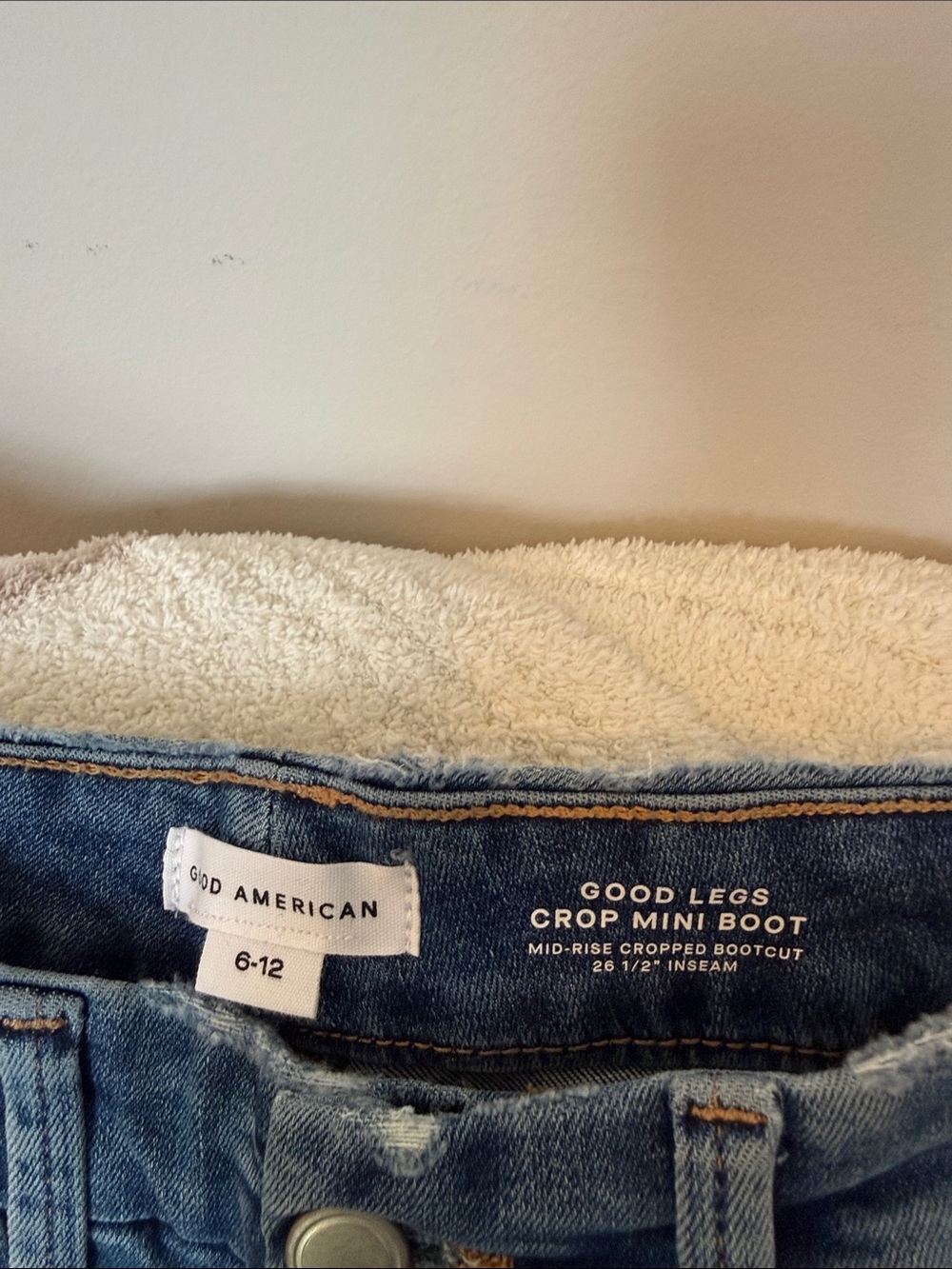 Good American Blue Women's Mid- Rise Cropped Bootcut Jeans - Picture 2 of 16